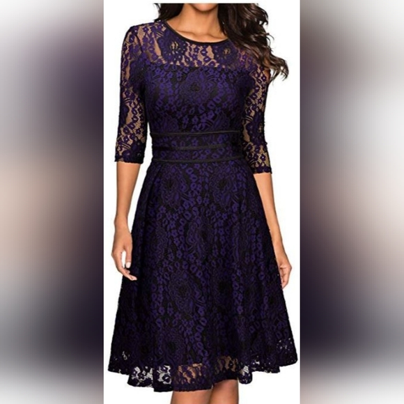 Nwt Purple lace dress xxl - Picture 2 of 5